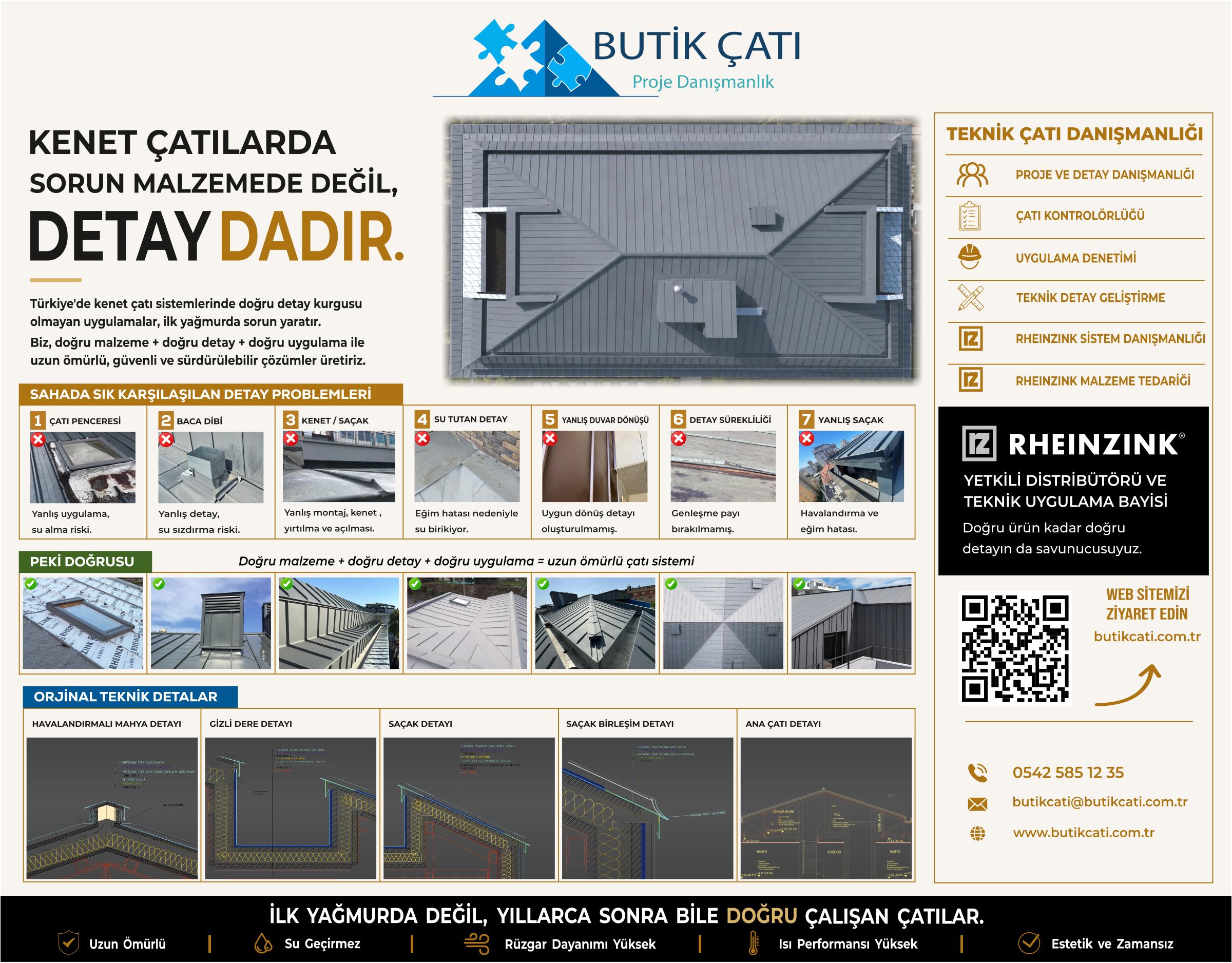 Butik Çatı & Proje Danışmanlık kenet çatılarda detay çözümleri ve teknik çatı danışmanlığı backdrop çalışması